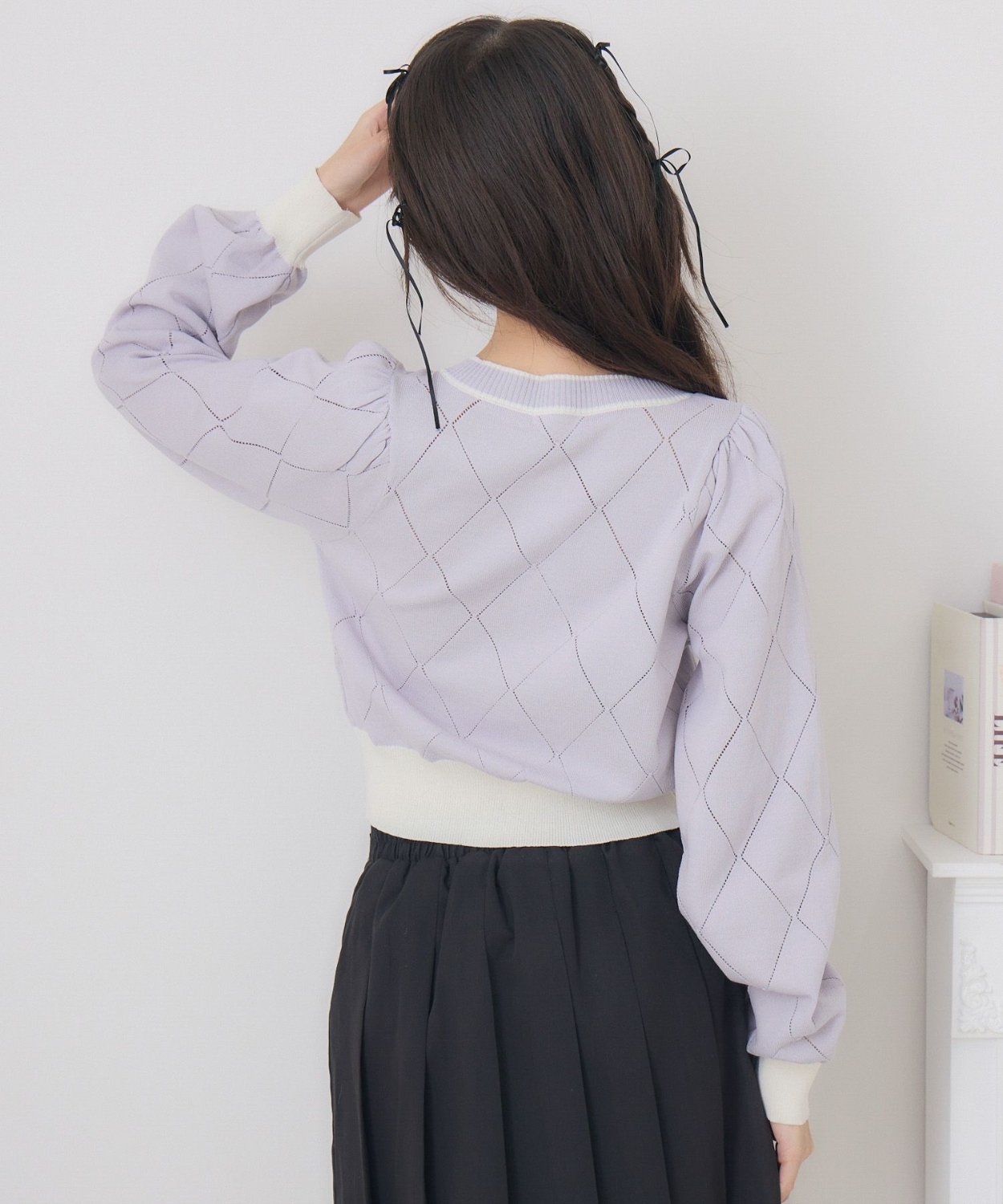 リボン釦ビジューカーデ|ems excite | RETRO GIRL ONLINE STORE レトロ