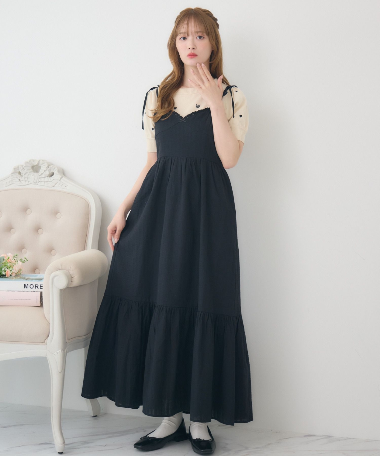 肩リボンレースキャミOP|ems excite | RETRO GIRL ONLINE STORE レトロ