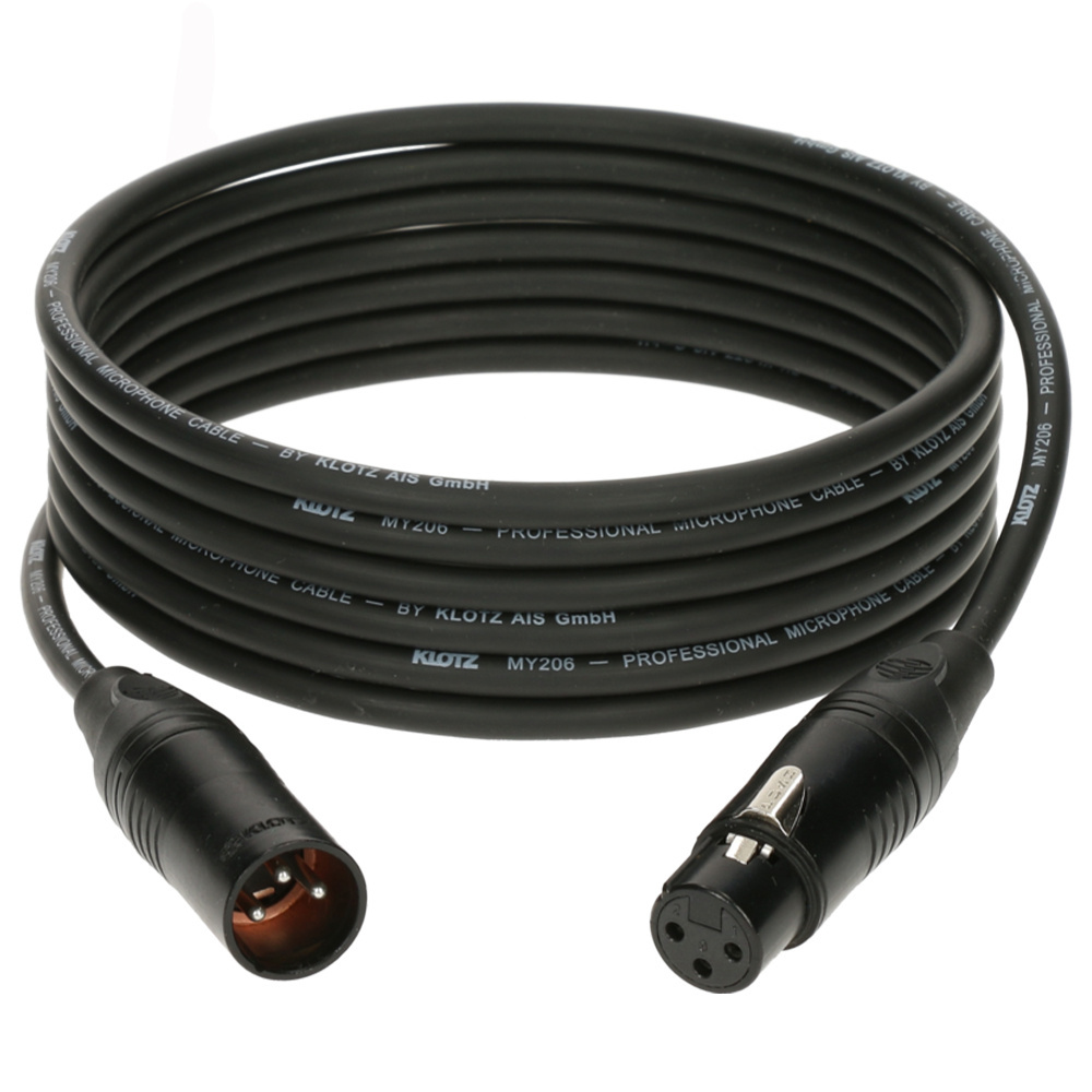 Klotz M1 MY206 Siyah 5mt XLR KLOTZ Uçlu Mikrofon Kablosu Fiyatı