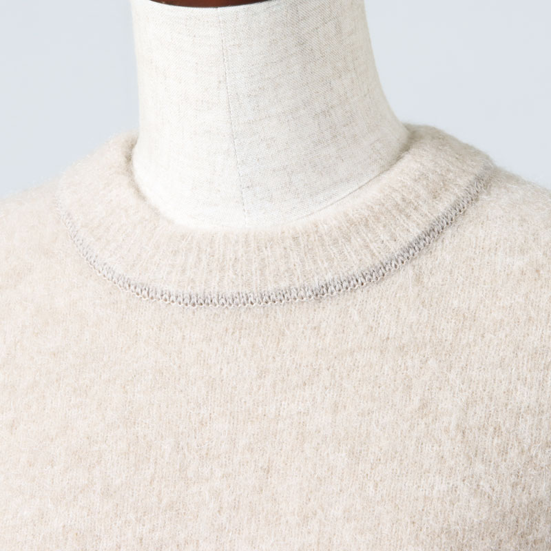 unfil (アンフィル) stretch superkid mohair short-sleeve sweater