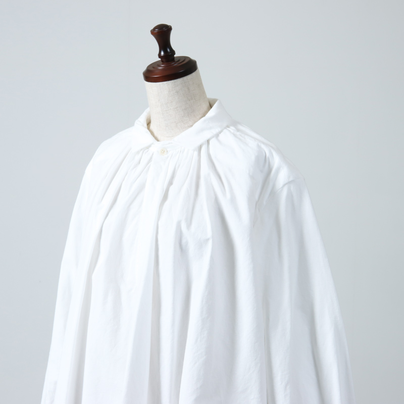 YAECA (ヤエカ) WRITE GATHERED BLOUSE / ライトギャザーブラウス