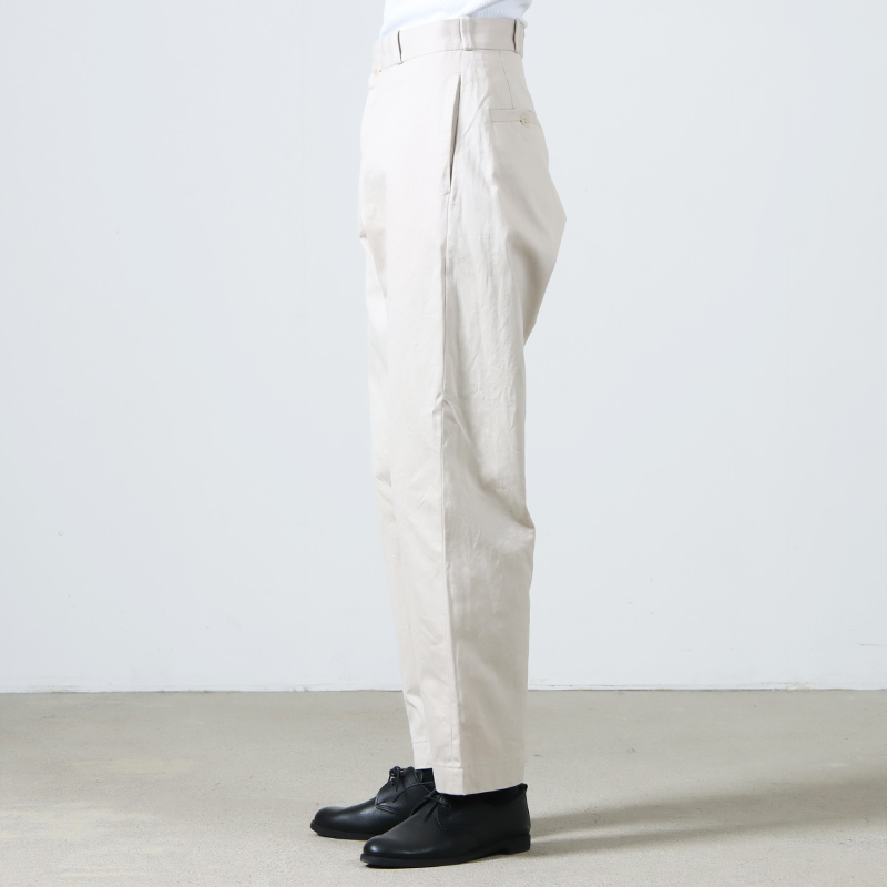 YAECA (ヤエカ) CHINO CLOTH PANTS WIDE STRAIGHT / チノクロスパンツ