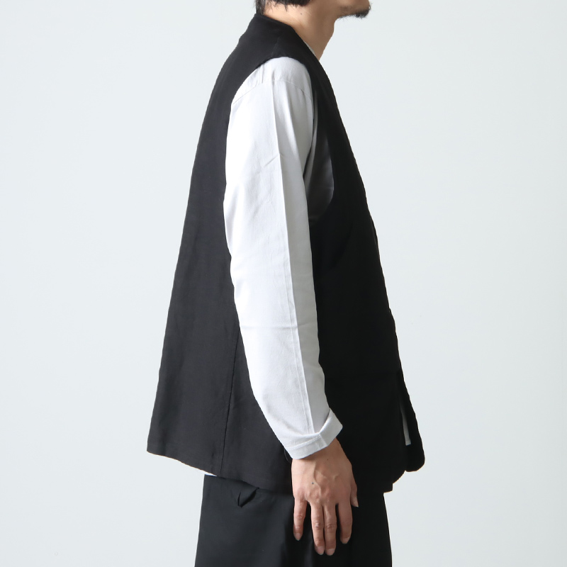 COMOLI (コモリ) ヴィスコースリネン ハンティングベスト