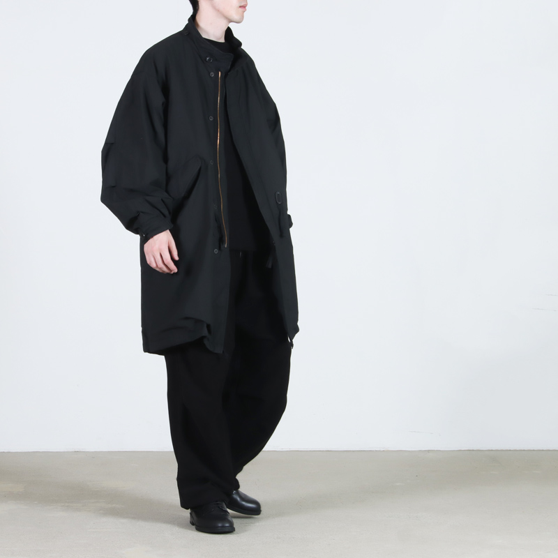 COMOLI (コモリ) コットンナイロン ミリタリーフーデッドコート