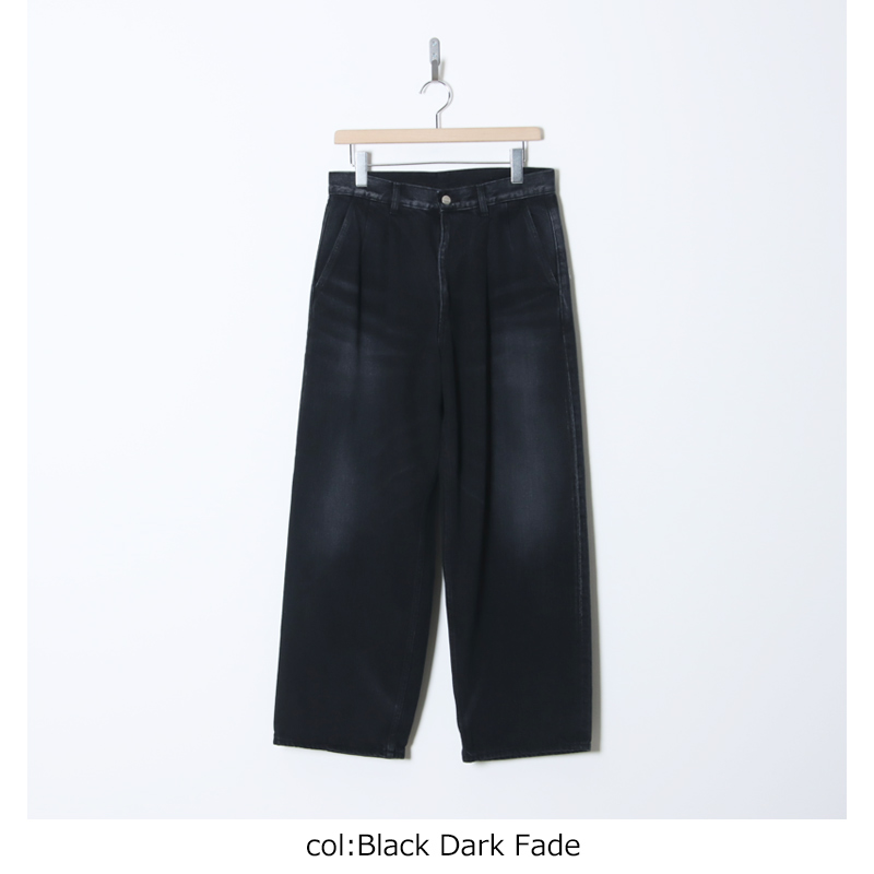 Graphpaper (グラフペーパー) Selvage Denim Two Tuck Pants -DARK