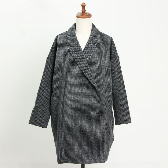 ICHI Antiquites (イチアンティークス) 太ミックスツイードコート