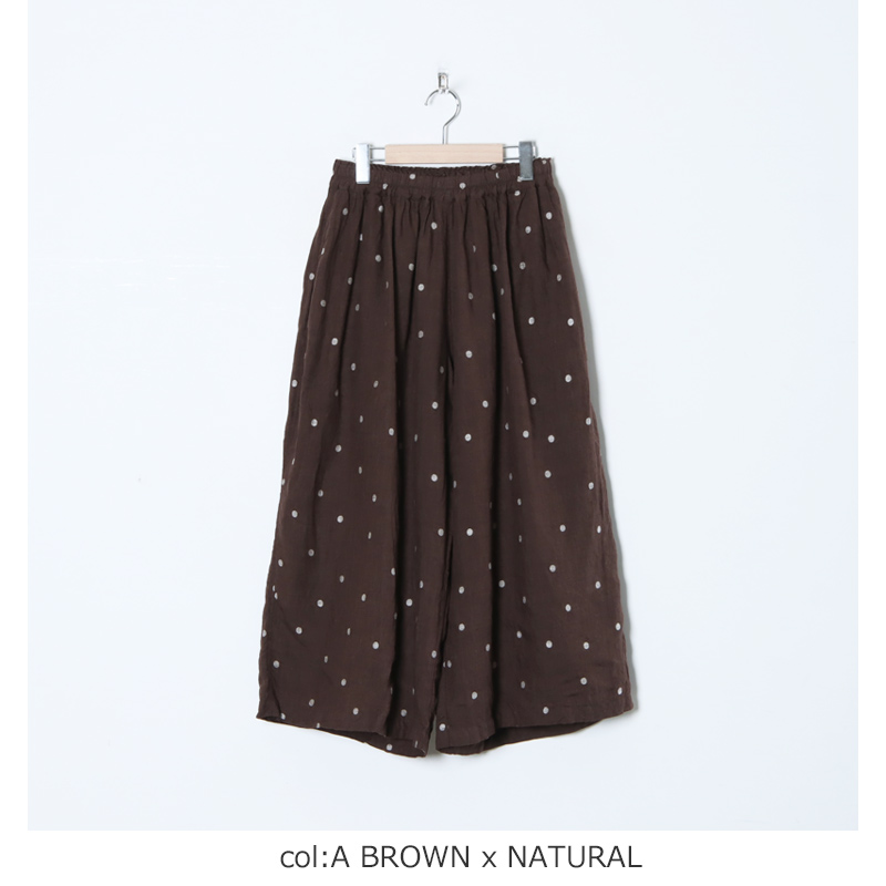 ICHI Antiquites (イチアンティークス) リネンドットイージーパンツ