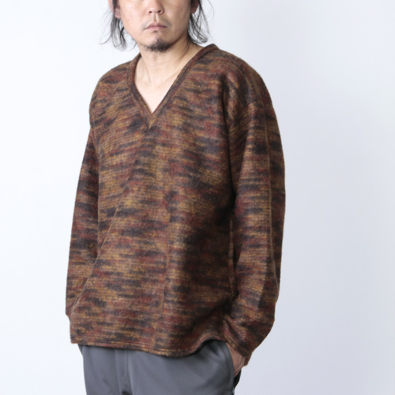 South2 West8 (サウスツーウエストエイト) Side Slit V Neck Shirt