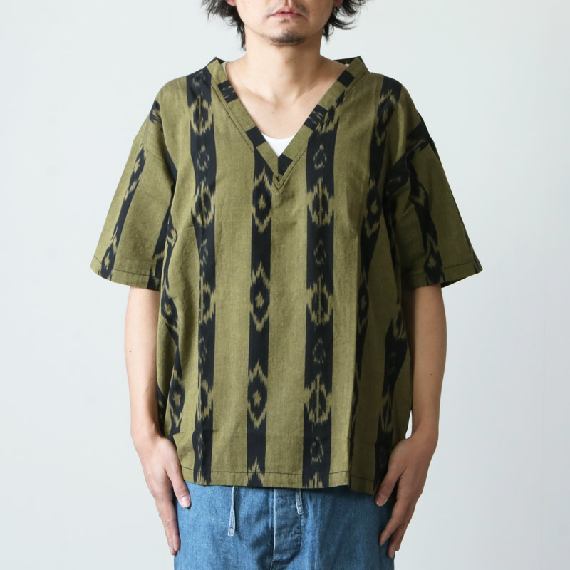 South2 West8 (サウスツーウエストエイト) S/S V Neck Shirt - Ikat
