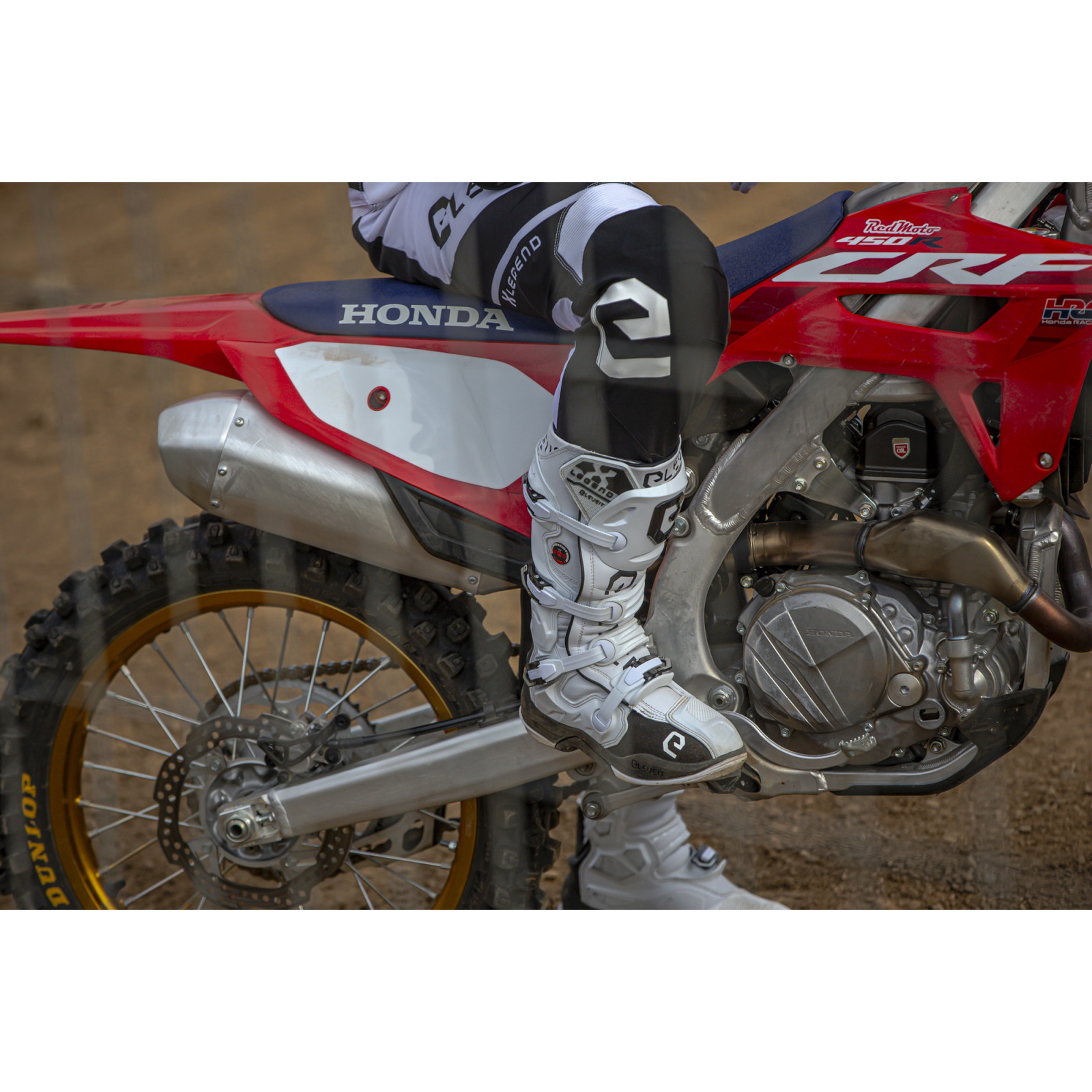 X レジェンド オフロードブーツ ホワイト 25.5cm - バイク