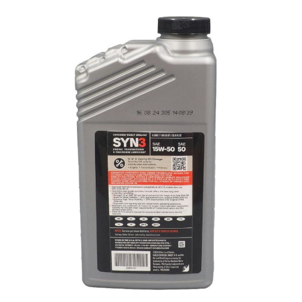 純正部品】ハーレー純正オイル SYN3 15W-50 - バイク