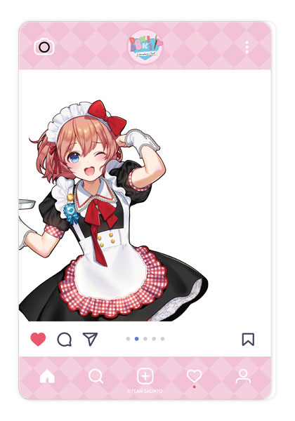 ドキドキ文芸部！」 SNS風アクリルカード サヨリ メイド服ver