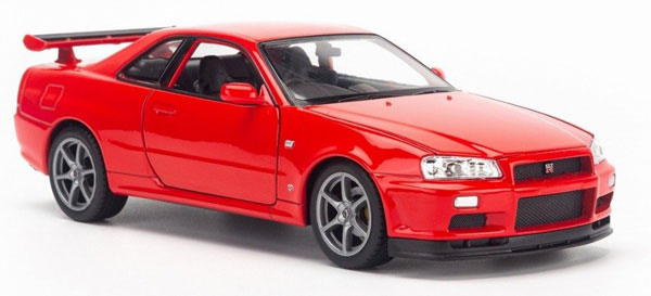1/24 ニッサン スカイライン GT-R (R34) レッド[WELLY]《発売済・在庫品》