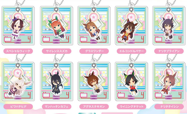 ウマ娘」のデフォルメデザインキーホルダー10個入りBOX2種予約開始