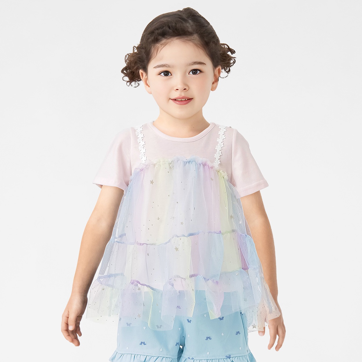 karamell KAKA オーロラチュールTシャツ 女の子 キッズ 100cm-130cm