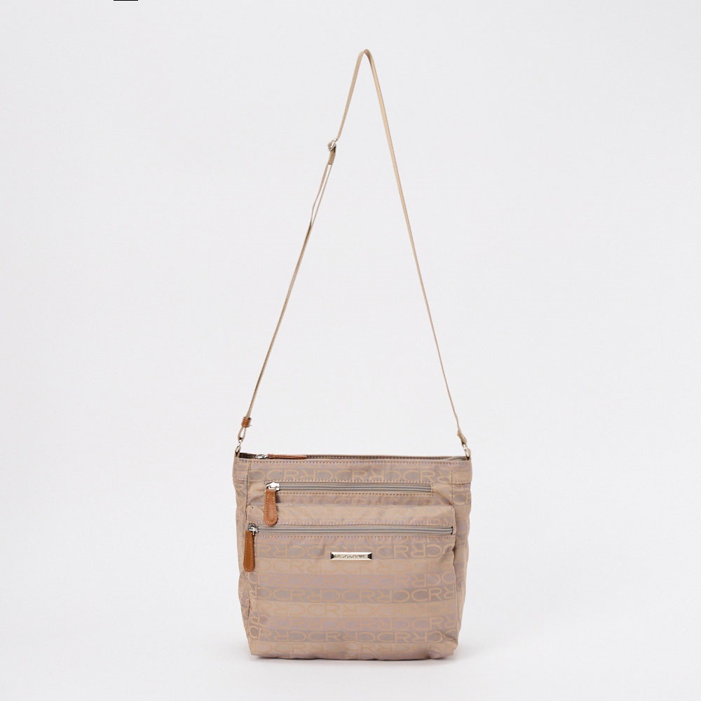 CROCODILE(クロコダイル) ロゴボーダー柄ジャガード ショルダーバッグ