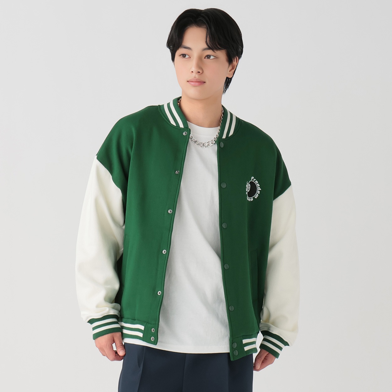 裏起毛カットスタジャン メンズ Doublefocus(ダブルフォーカス