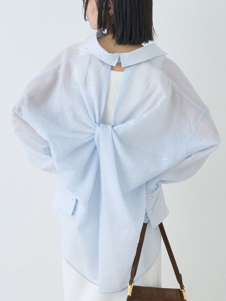 2026SS新作】【人気追加】バックツイストシャツ【予約】｜Rouge vif la