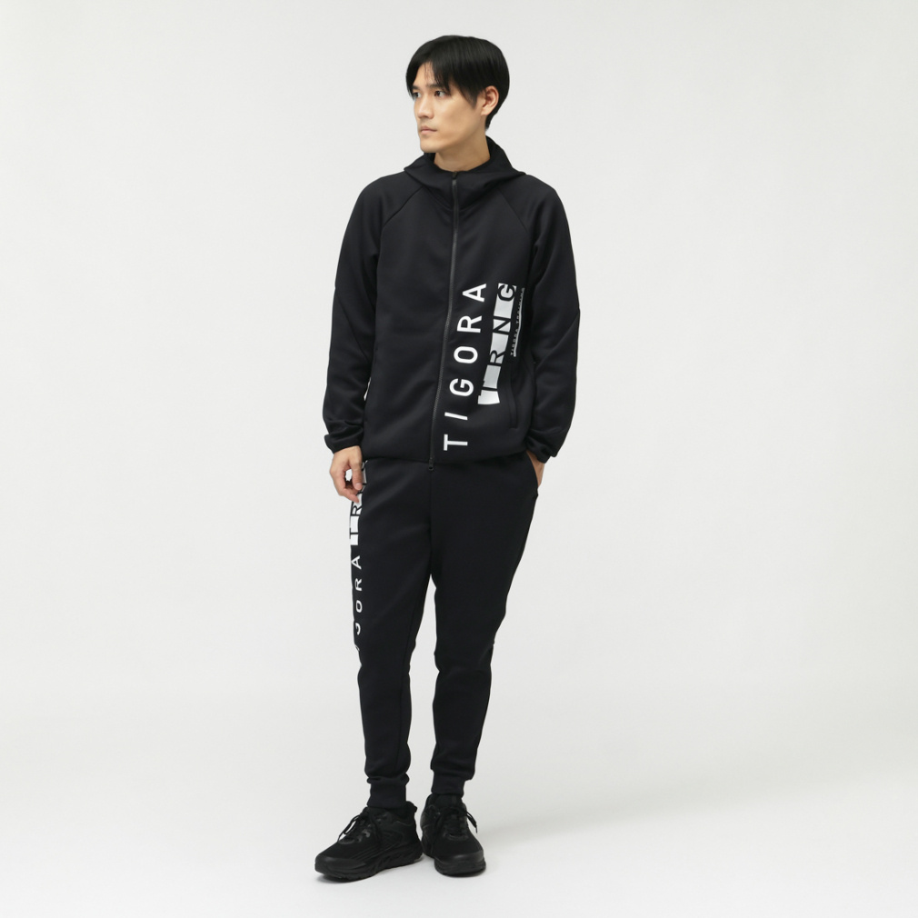 ティゴラ メンズ ニットパンツ ストレッチテックスウェットジョガー