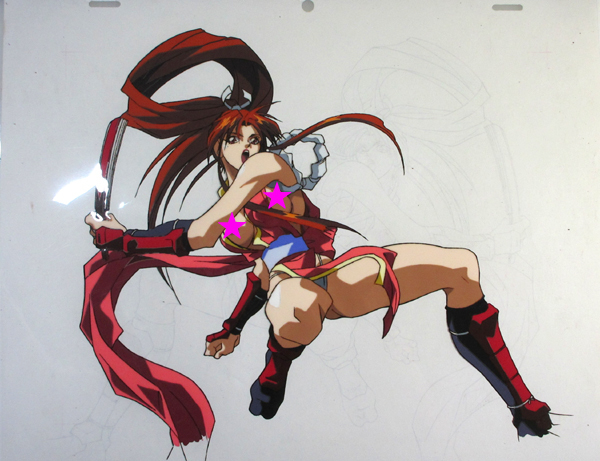 劇場版「餓狼伝説」不知火舞 セル画 動画付 原画ナンバーの落札情報