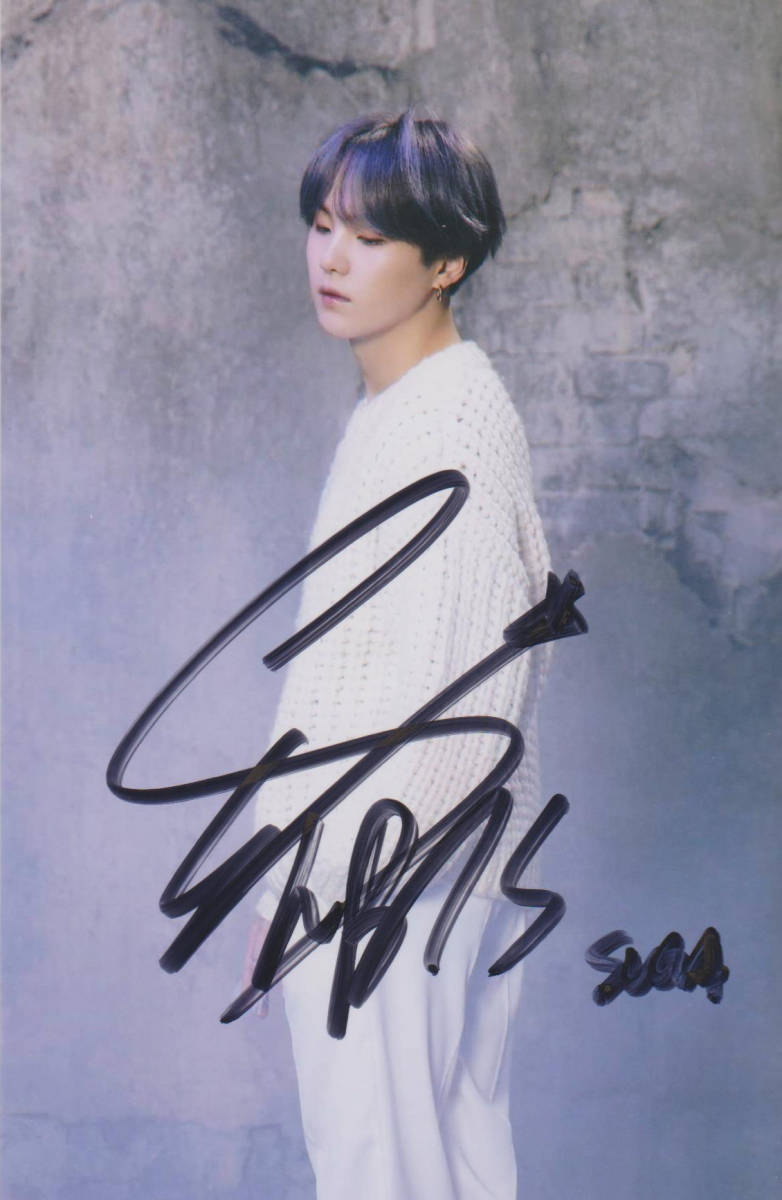 公式 貴重】BTS WAKE UP SUGA ユンギ 直筆 サインパネル 公式 貴重