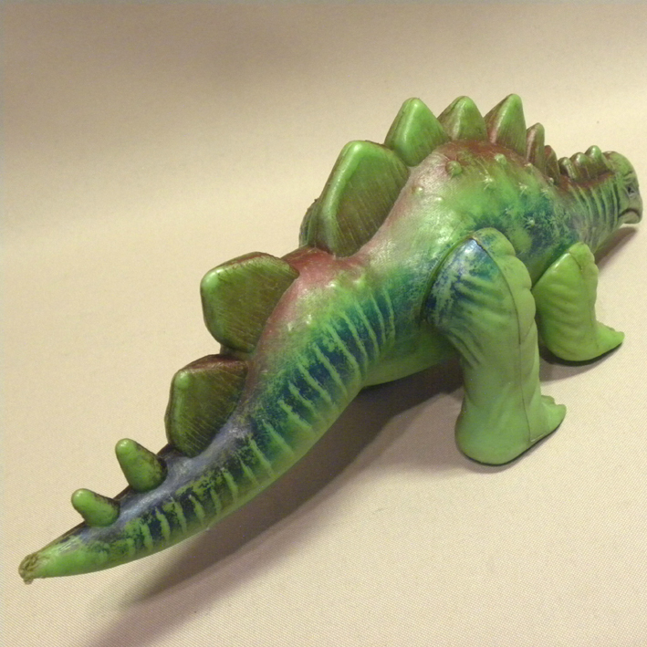 1970年代 当時物 パチ物 恐竜 ステゴサウルス ポリ 人形 ( 古い 昔の