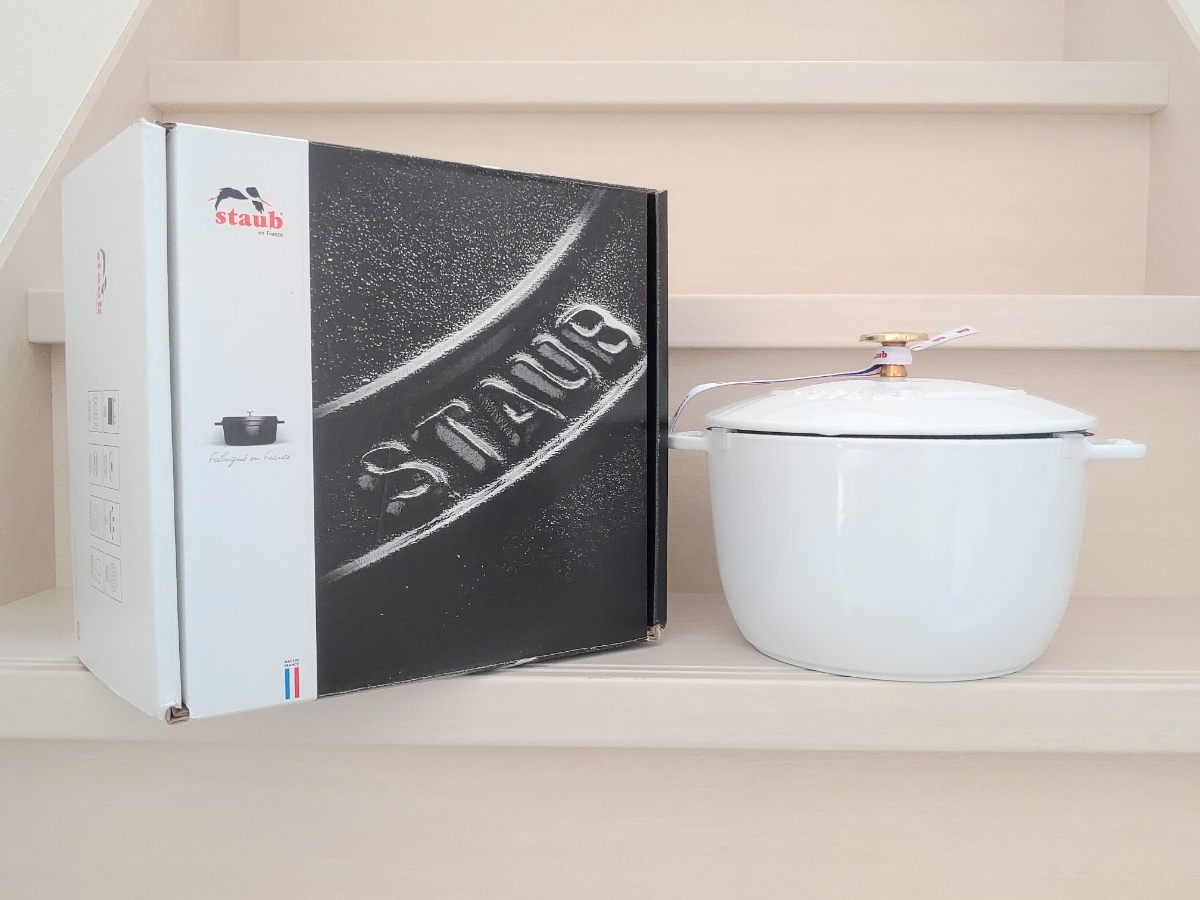 新品】正規 ストウブ 20cm ラ・ココット De GOHAN ホワイト L ココハン