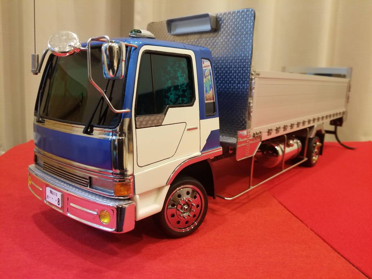 タイヤ1/14トレーラー改造デコトラ単車製作途中 タイヤ1/14トレーラー