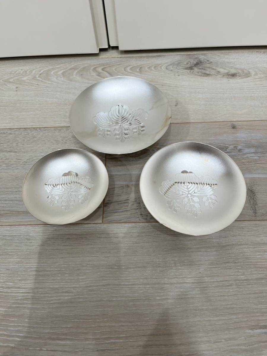 純銀盃皿のみ 甲台無し 銀杯 う*I様 純銀銀杯 純銀盃 純銀盃 127g 純銀