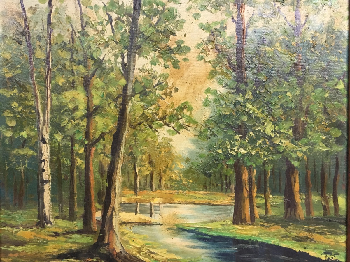 秋の風景画 木製フレーム付き 【公式通販】