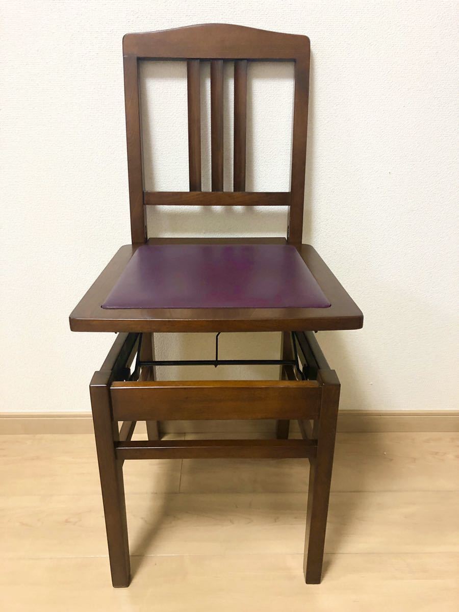 YAMAHA付属 ITO製 トムソン椅子 木目 ウォルナット 茶色 YAMAHA付属