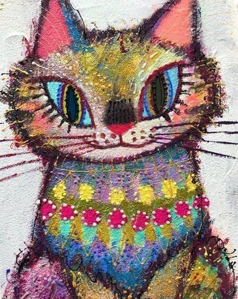 画家「福嶋吾然有」さんの猫のアート作品が素敵すぎる♡｜ねこのきもち