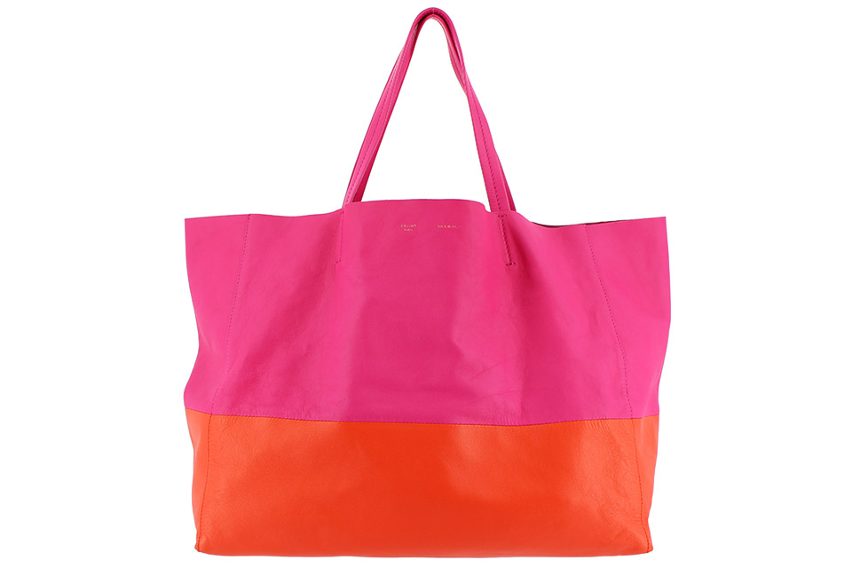 ホリゾンタルカバ トートバッグ バイカラー ピンク/オレンジ 169263