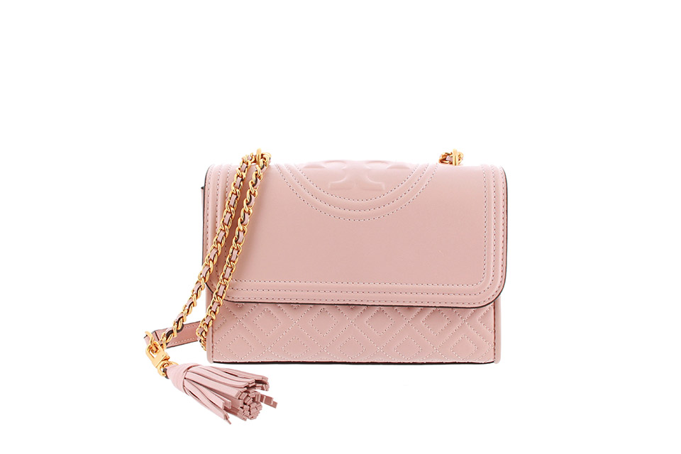 チェーンショルダーバッグ レザー ピンク 未使用