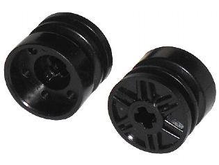 Wheel 18mm D. x 14mm with Axle Hole, Fake Bolts and Shallow Spokes