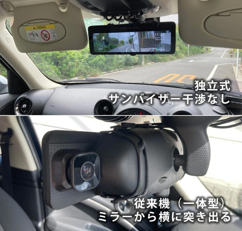 高解像度3カメラ搭載 デジタルミラー型ドラレコ新機種発売 ネオ