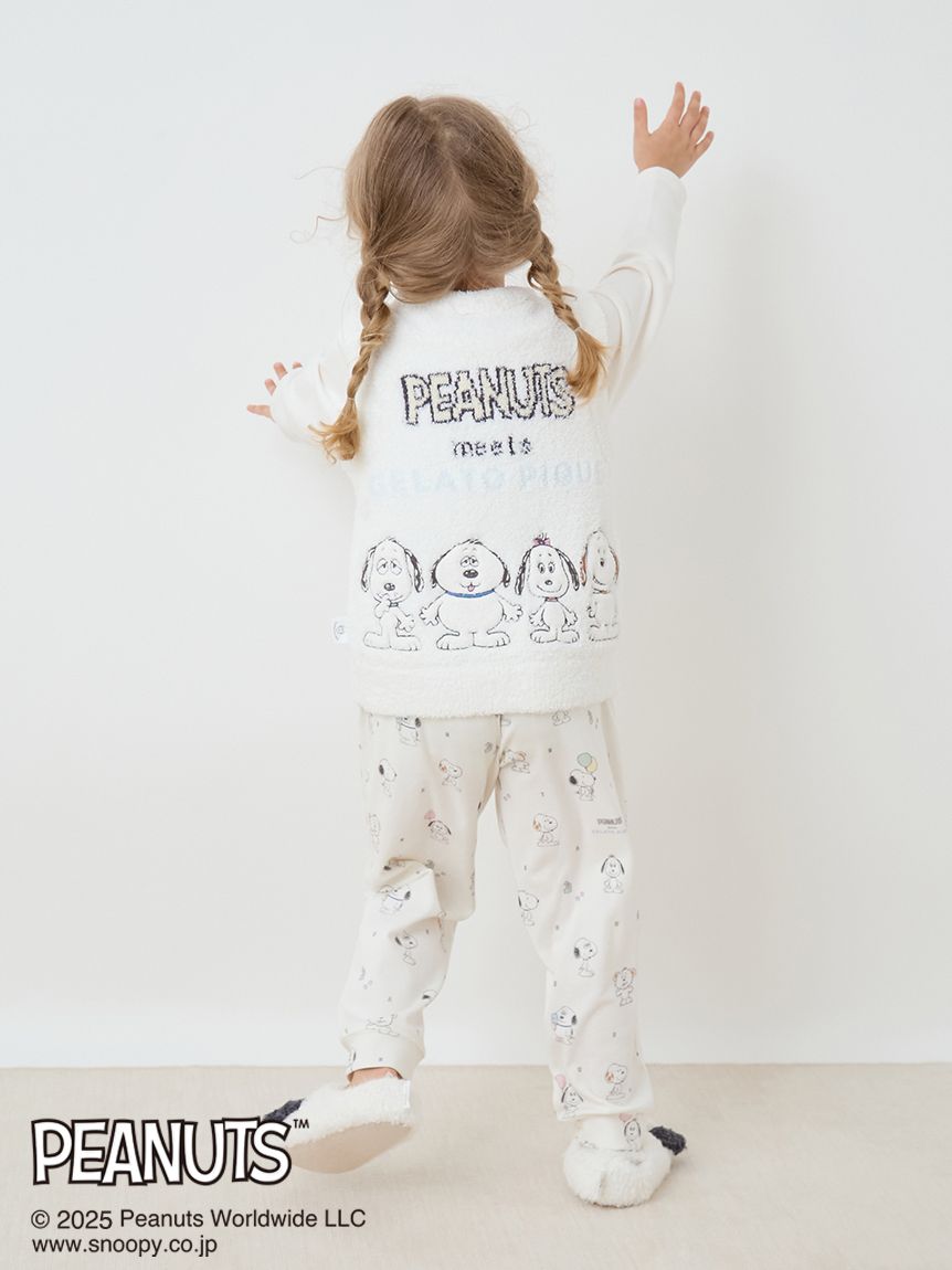 PEANUTS PUPPIES】【KIDS】ベビモコベスト(パーカ)｜ルームウェア