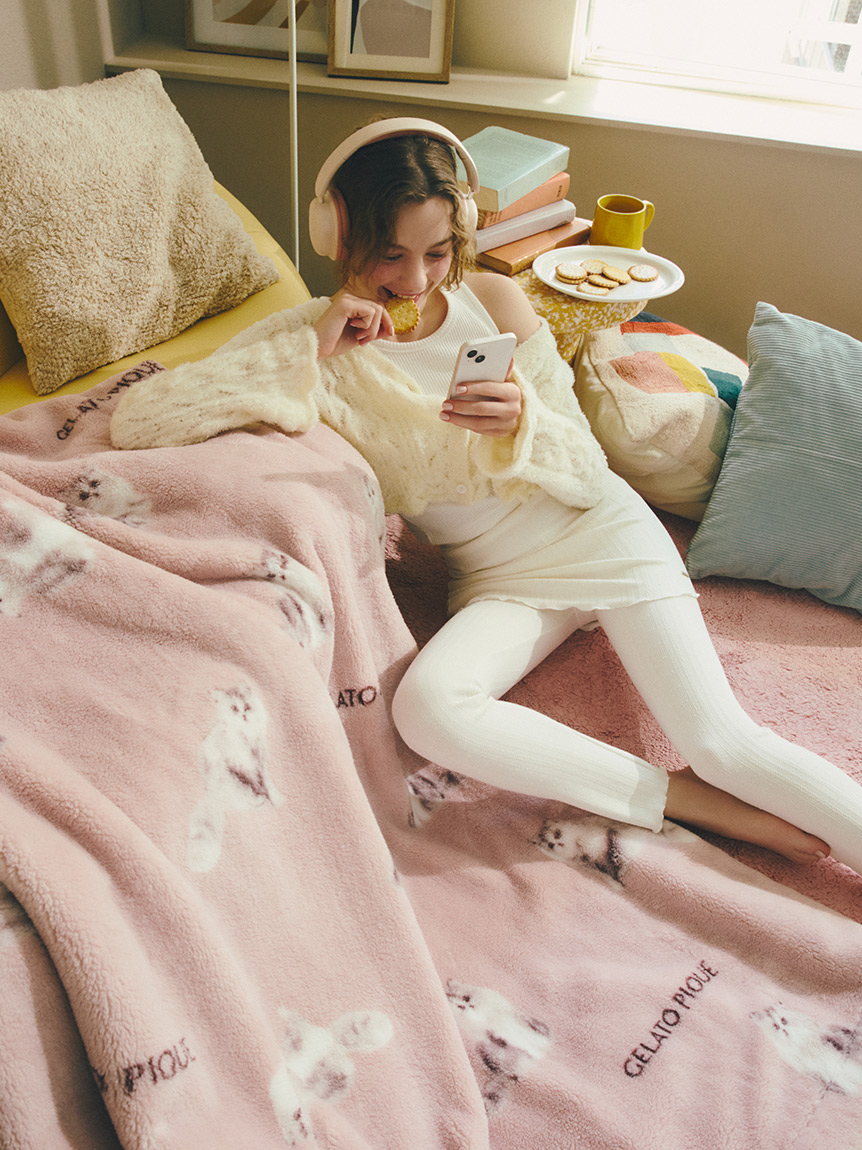 Sleep】CAT柄 プリント毛布(ブランケット・タオルケット)｜ルーム