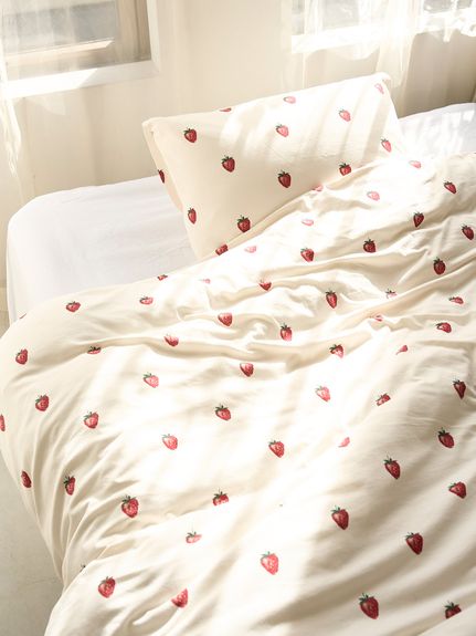 Sleep】ストロベリー柄2点セット（シングル）(寝具セット)｜ルーム