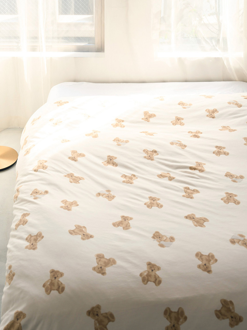 Sleep】ベア柄掛けカバー（セミダブル）(掛け布団カバー)｜ルーム