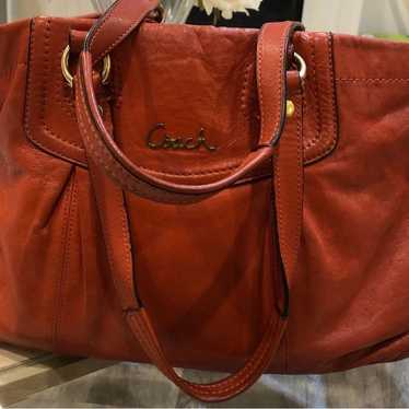 バッグ Coach Ashley Satchel Bag Orange y2k Rare Coach orange