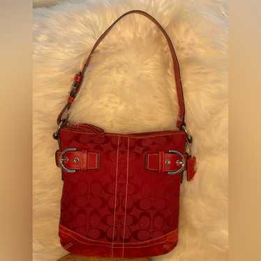 Coach red jacquard soho - Gem