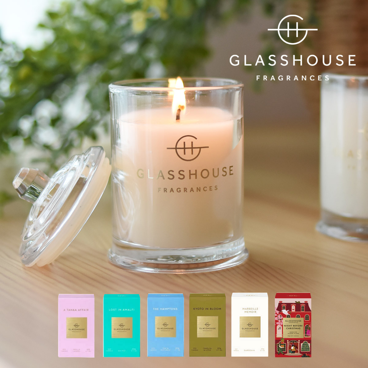 送料無料 アロマキャンドル ミニキャンドル プレゼント 【GLASSHOUSE
