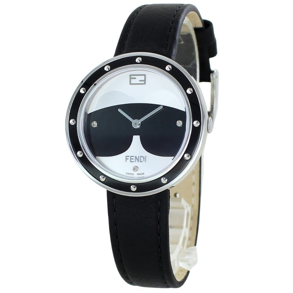 フェンディ レディース 母の日 腕時計 手表 ブラック 革ベルト