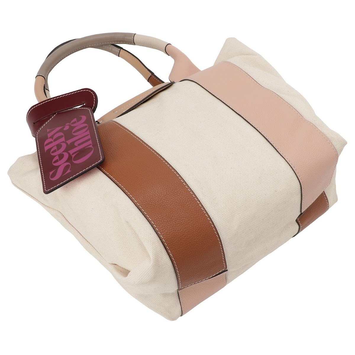 シーバイクロエ See by Chloe バッグ トートバッグ キャンバス レザー