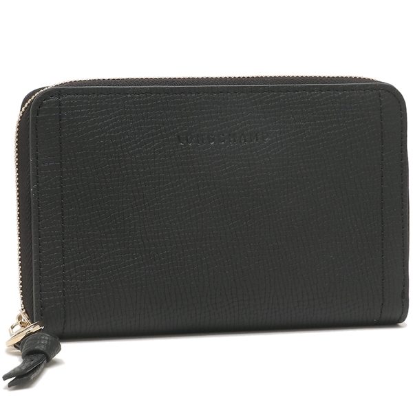 ロンシャン 二つ折り財布 メールボックス コンパクト財布 ブラック