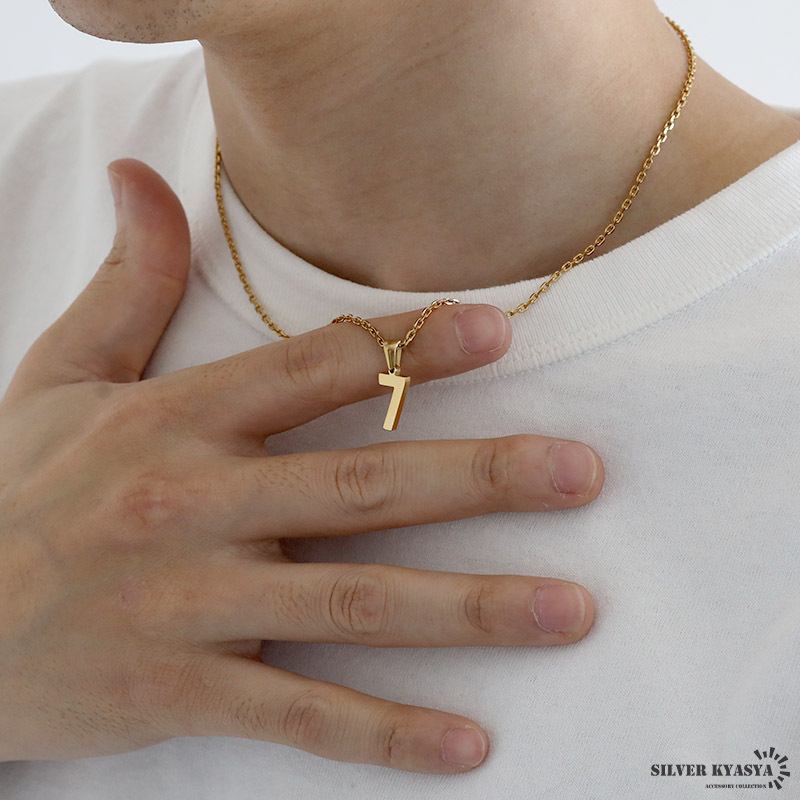 ナンバーネックレス 数字ネックレス ゴールド レディース シンプル