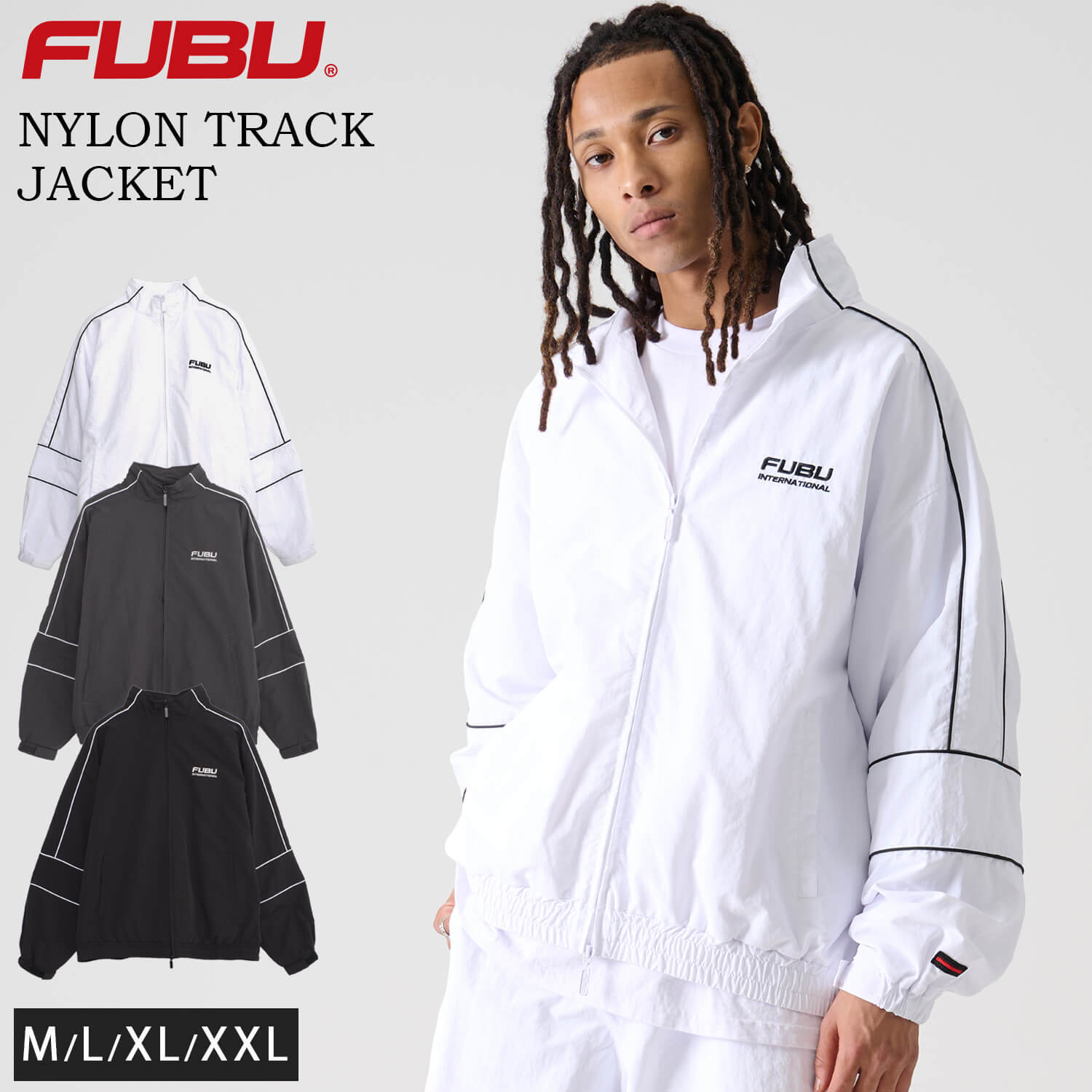FUBU フブ ジャケット メンズ 長袖 軽量 ナイロンジャケット ブルゾン