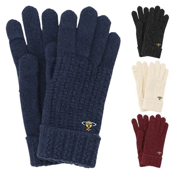 ヴィヴィアンウエストウッド レディース 手袋 ORB刺繍ワンカラー