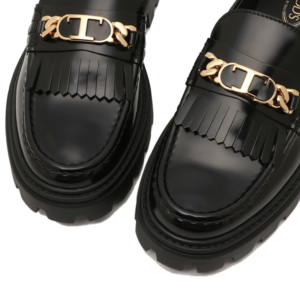 トッズ ローファー オックスフォード フリンジ ブラック レディース